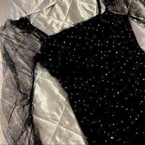 Dazzled mini mesh dress